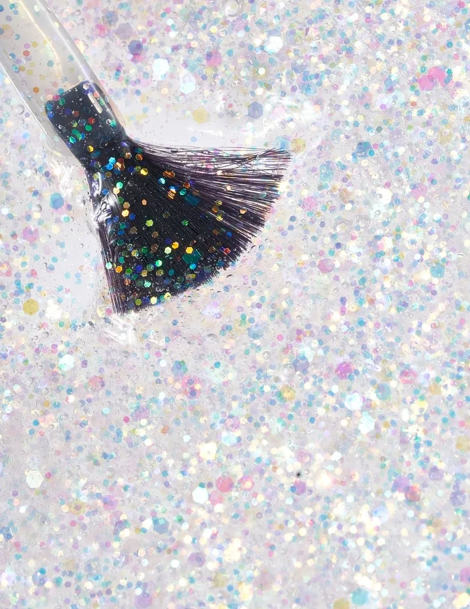 Le Mini Macaron Seashell gel-överl lack pärlglitter