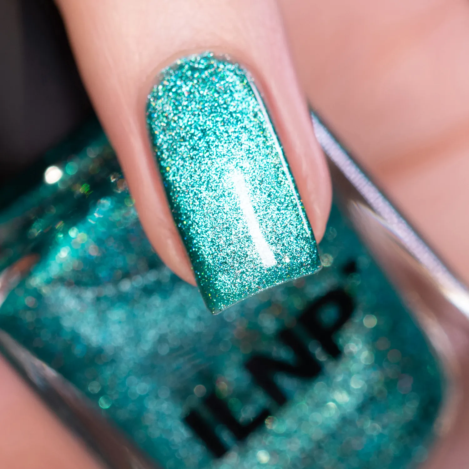 ILNP Rock Candy nagellack petrol magnetisk holo