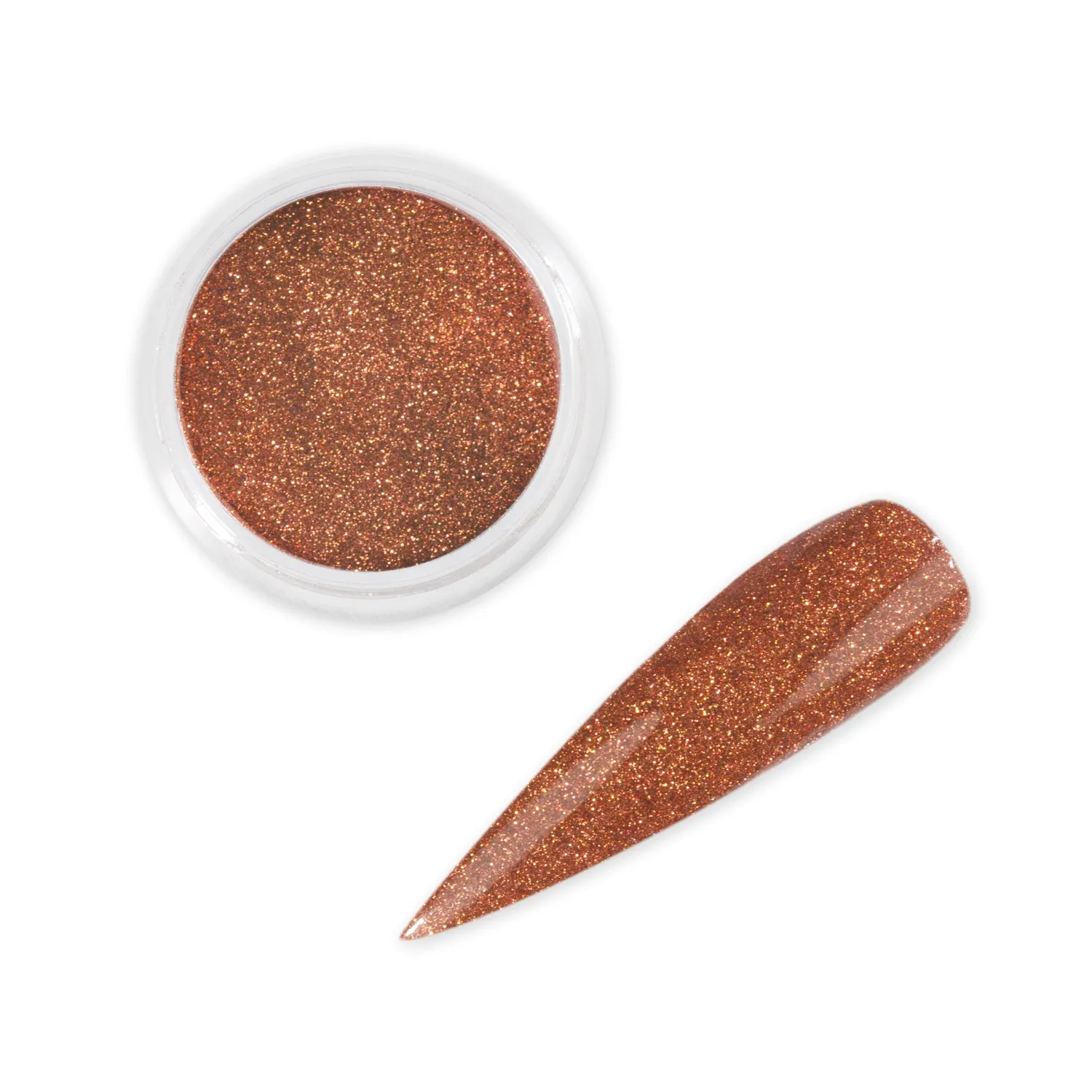 Iz Beauty Bronze nagelglitter 6g brons fint