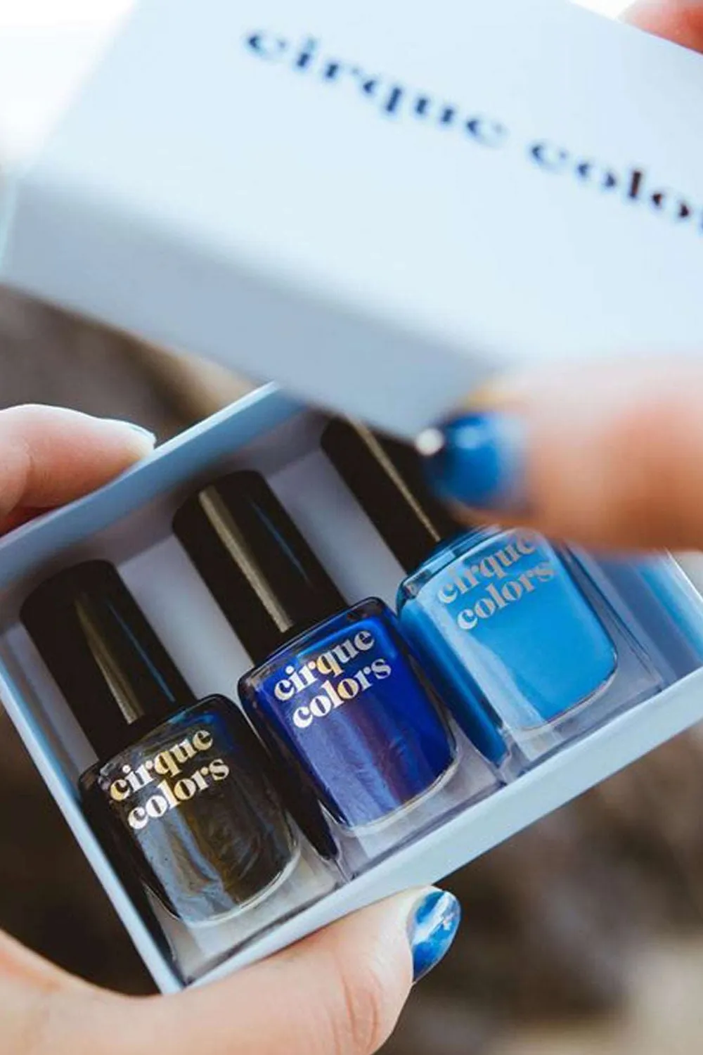 Cirque Colors Gift Box förvaringsask trio turkos för 3 lack