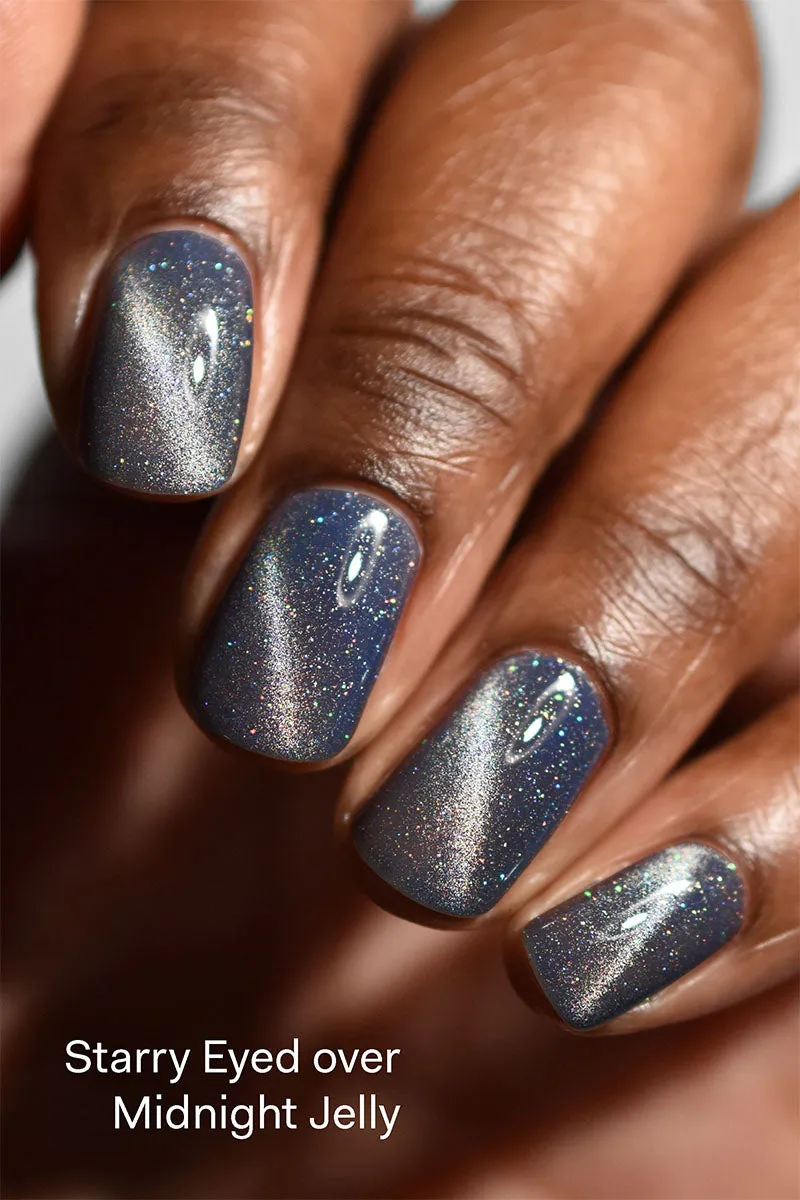 Cirque Colors Starry Eyed nagellack silver magnetisk topper