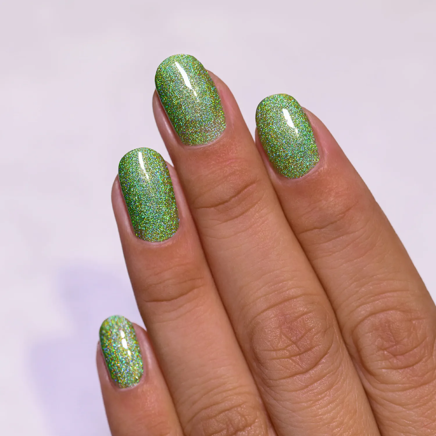ILNP Ultra Holo 1UP nagellack limegrön holographic