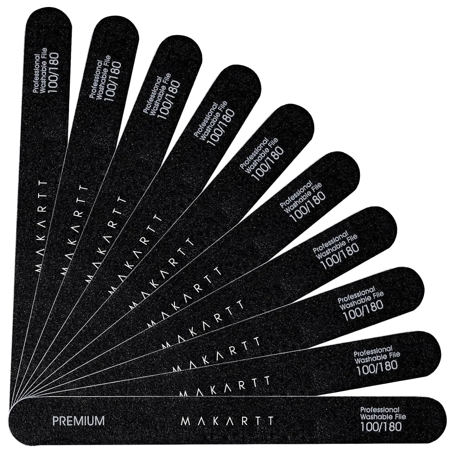 Makartt Nail Buffer Block Set 100/180 10-pack svart