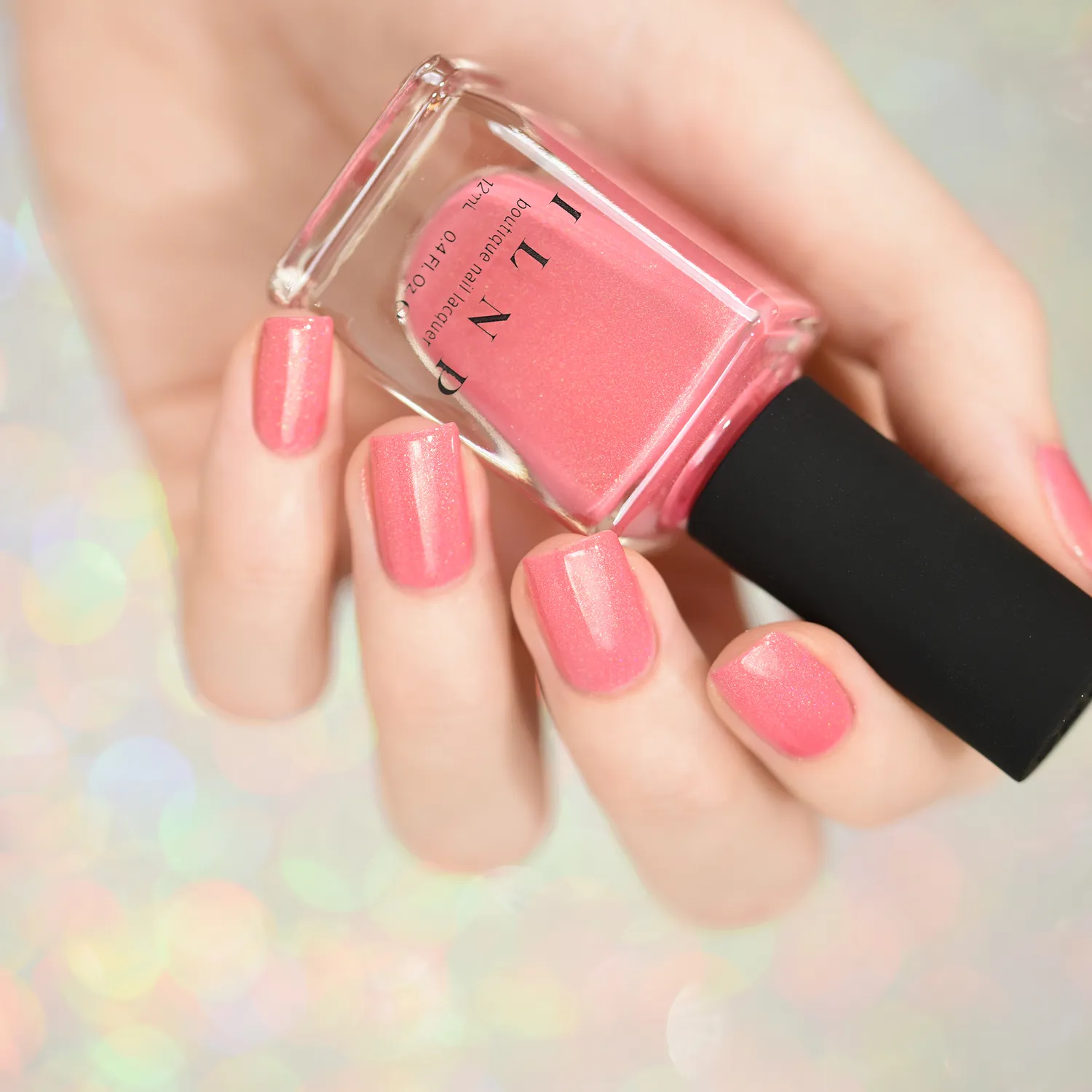 ILNP Cutie Pop nagellack rosa holografiskt