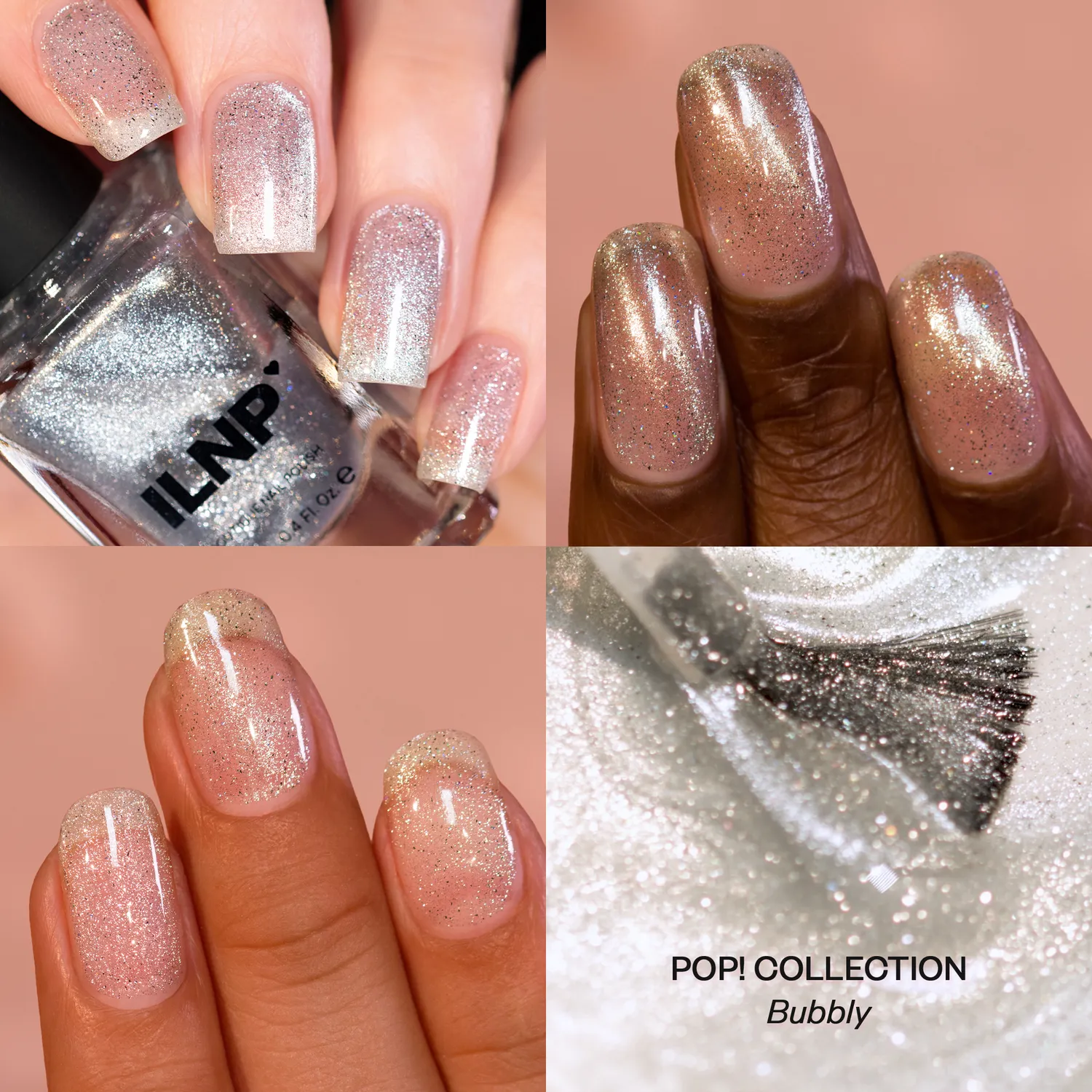 ILNP POP Bubbly nagellack magnetisk topper