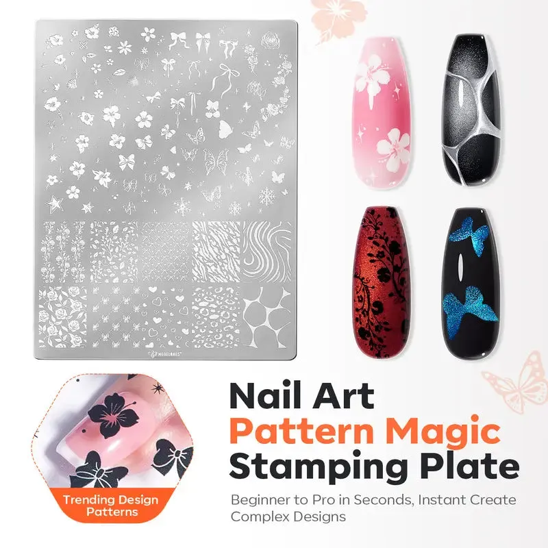 Modelones Nail Art Stamper Kit stämpelkit 3D-effekt