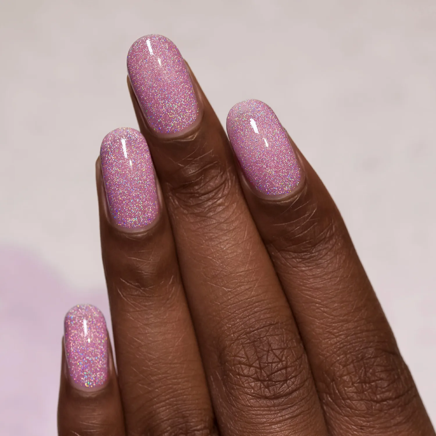 ILNP Sweet Pea nagellack holografiskt ljusrosa jelly