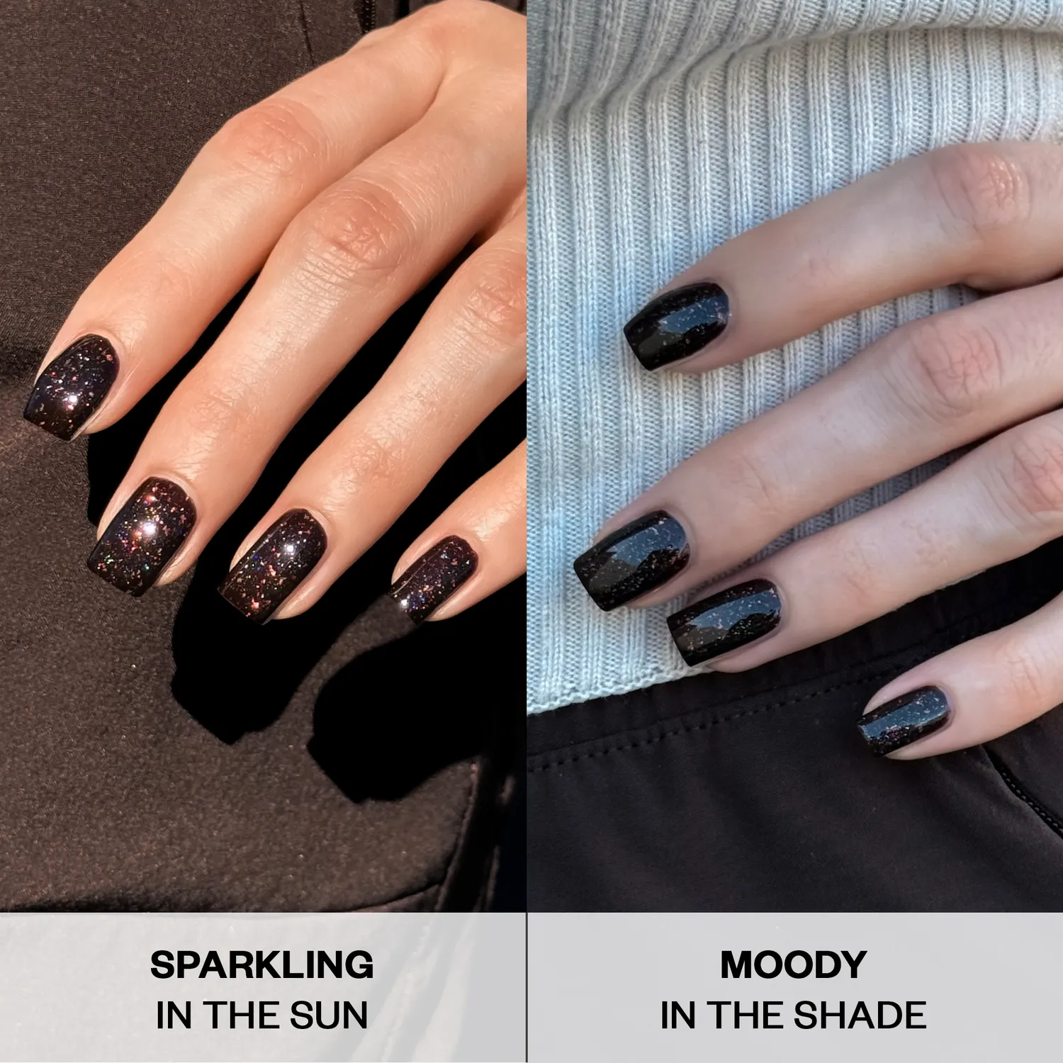 ILNP Slow Burn nagellack brun kopparflakes