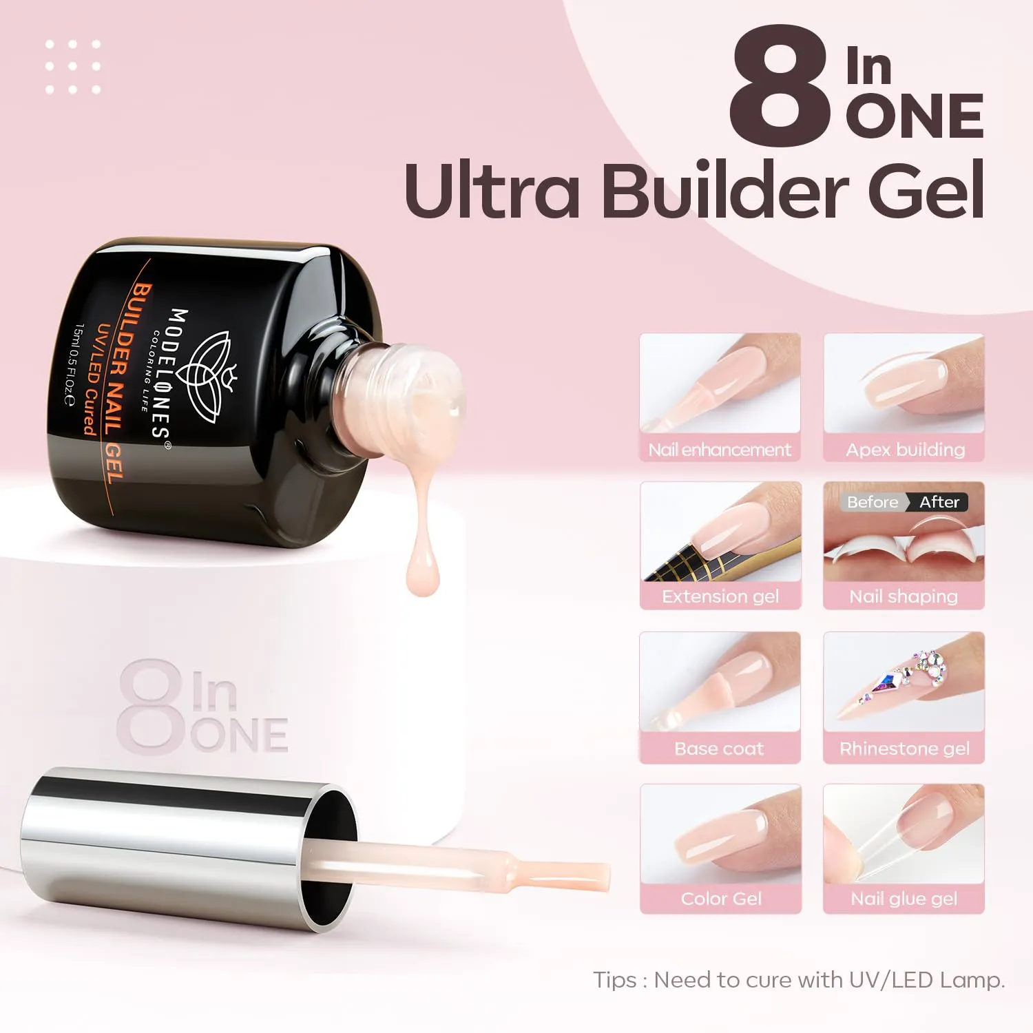modelones Build Your Builder Gel buildergel 3-pack 8-i-1