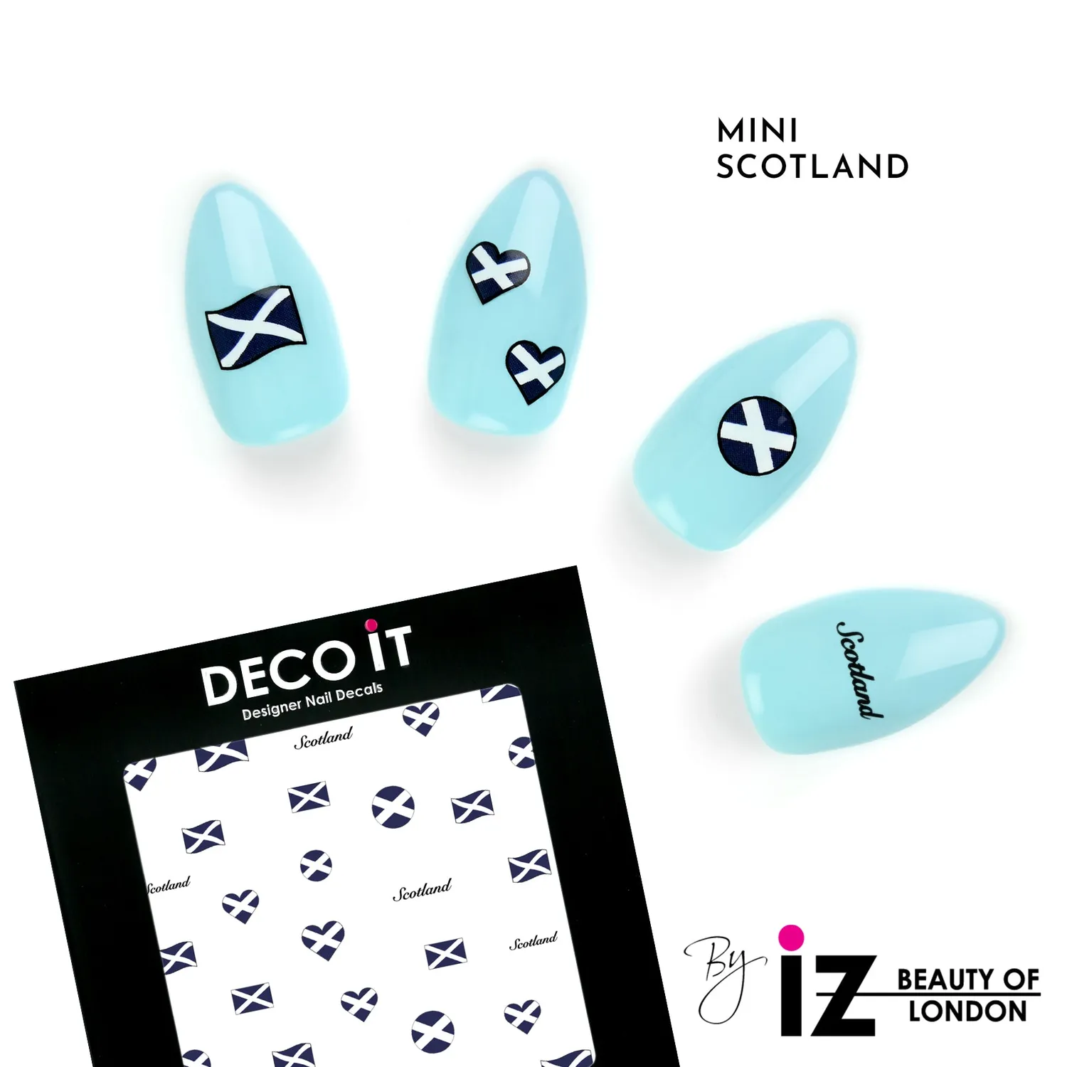 Iz Beauty Mini nageldekaler Skottland flagga 30-pack