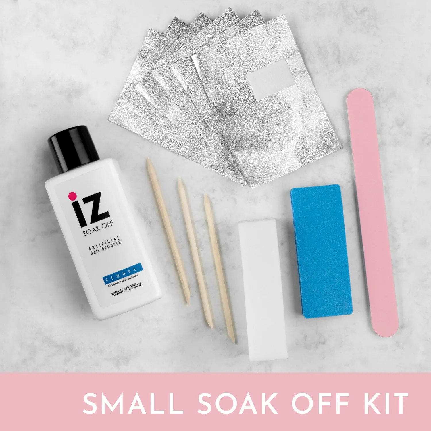Iz Beauty Gel Soak-Off Kit borttagningskit 100ml aceton