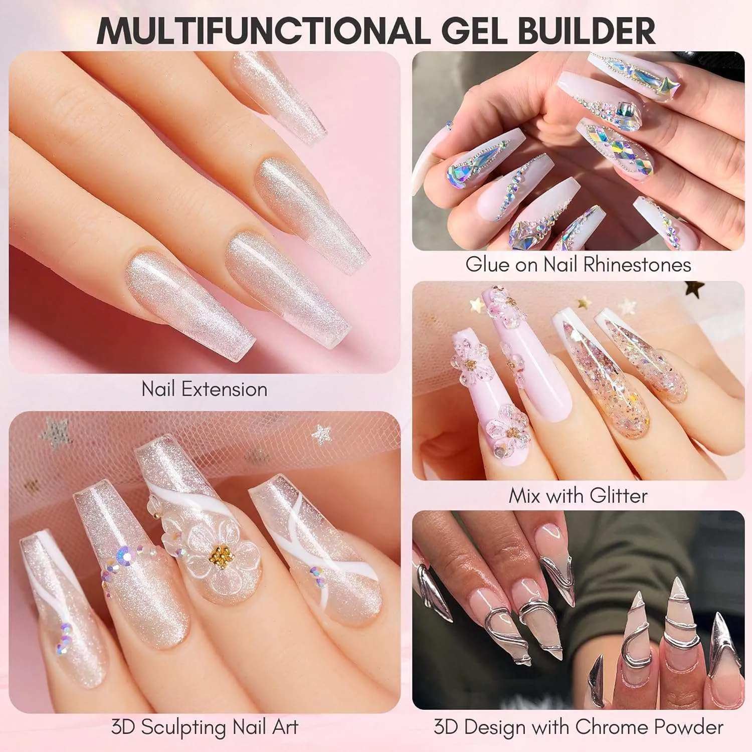 Makartt 3D Sculpting Mini Kit nagelgel clear white