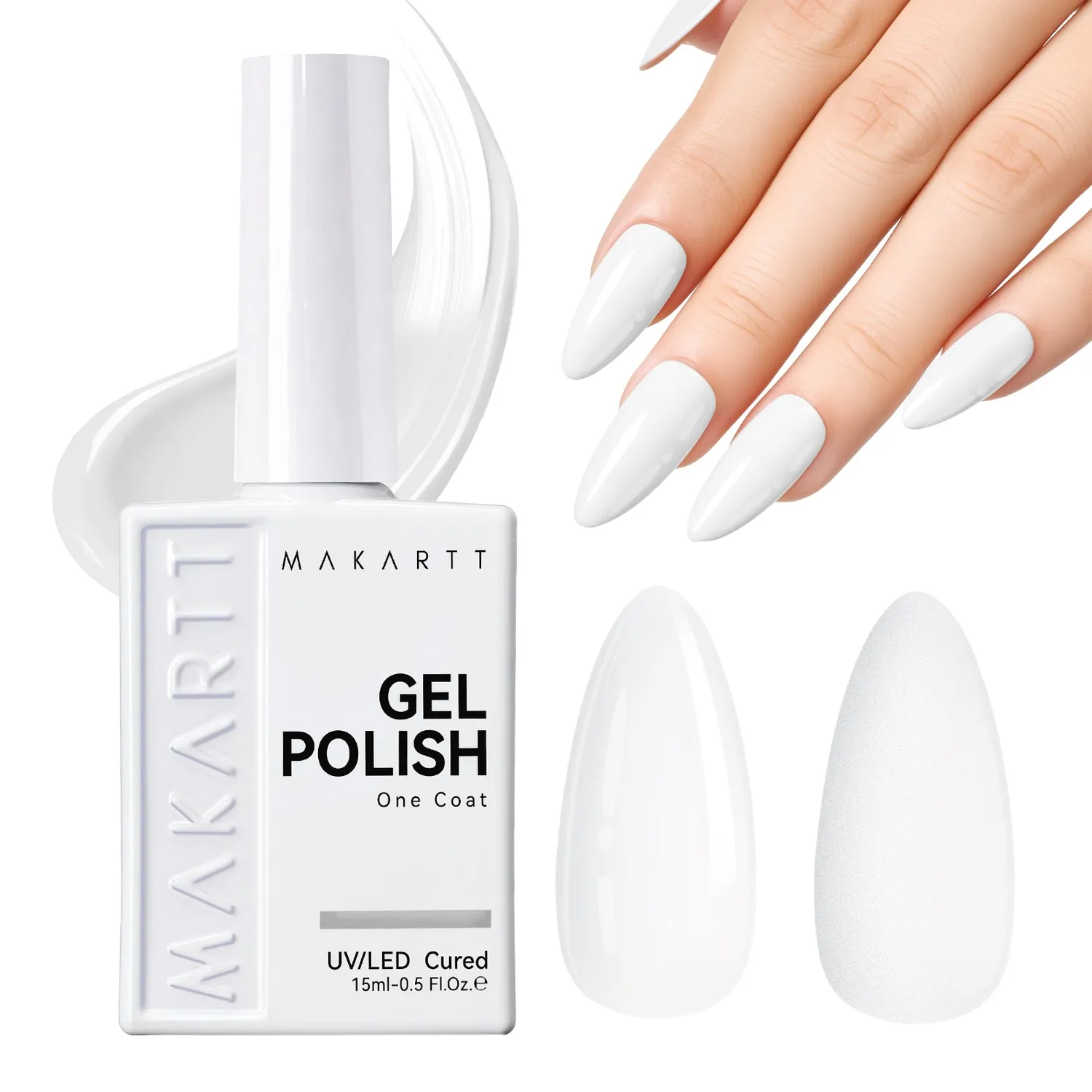 Makartt One Coat Gellack Milky Muse Täckande Ett Lager