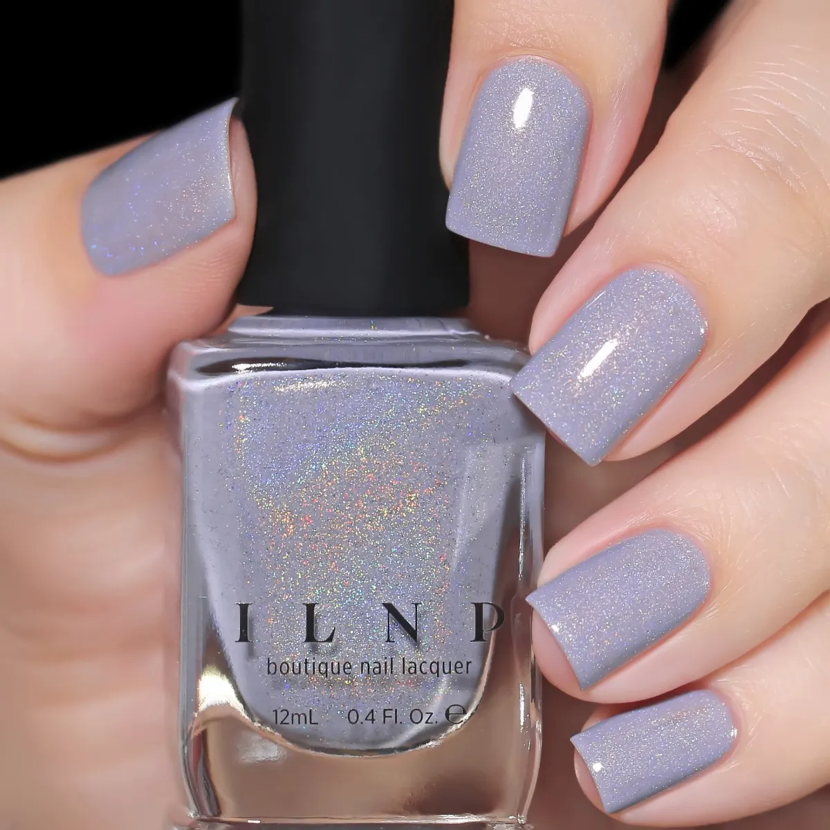 ILNP ASAP nagellack ljusblå creme holo