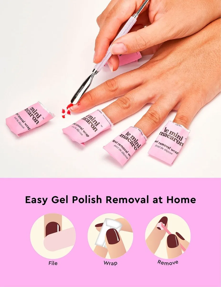 Le Mini Macaron remover wraps borttagning 100-pack