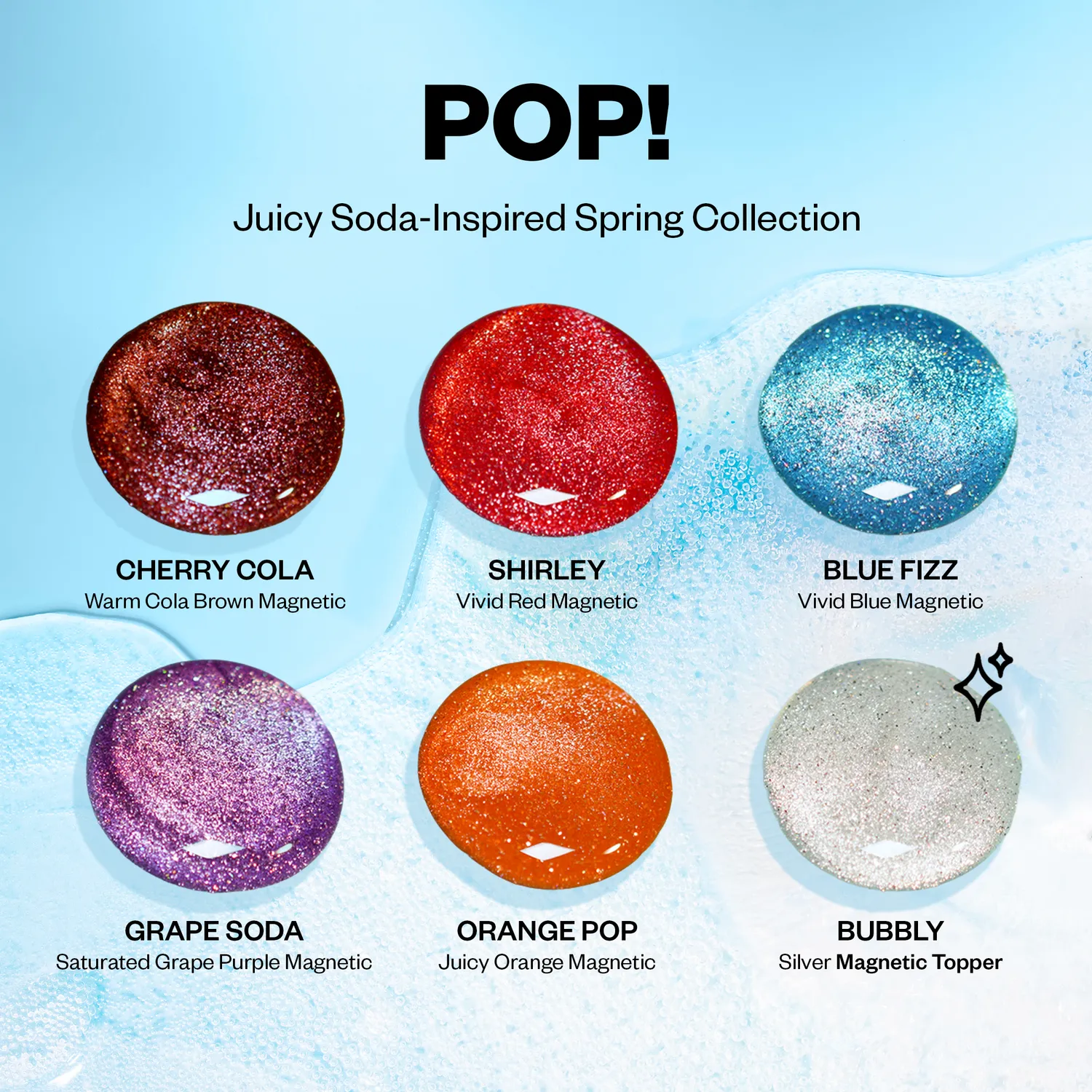 ILNP POP! Collection nagellack magnetisk 6-pack