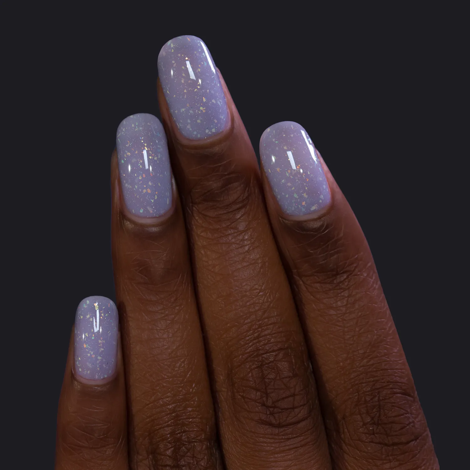 ILNP nagellack Pitter Patter lila flakig