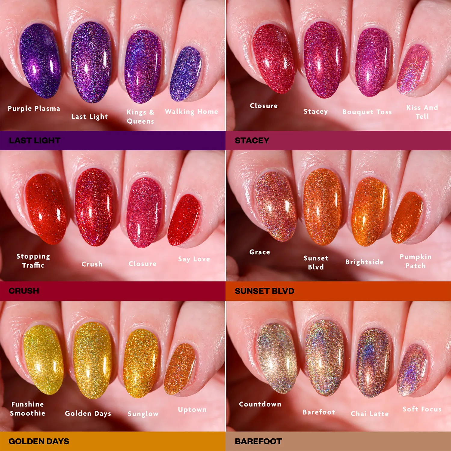 ILNP Sundazed Collection nagellackset 6-pack holografisk