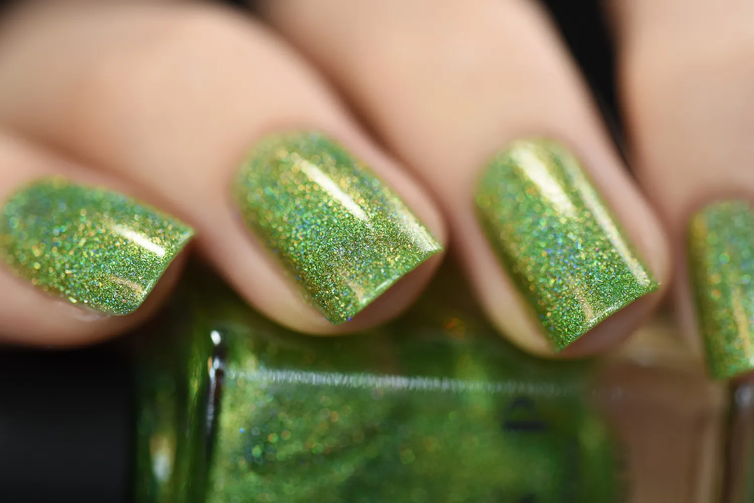 ILNP Ultra Holo 1UP nagellack limegrön holographic