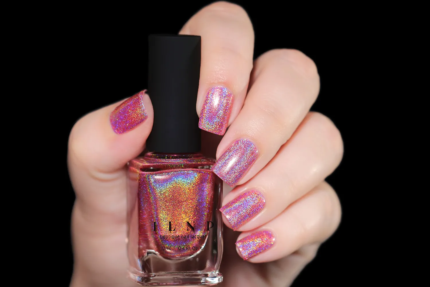 ILNP Kiss And Tell Ultra Holo nagellack rosa holografiskt