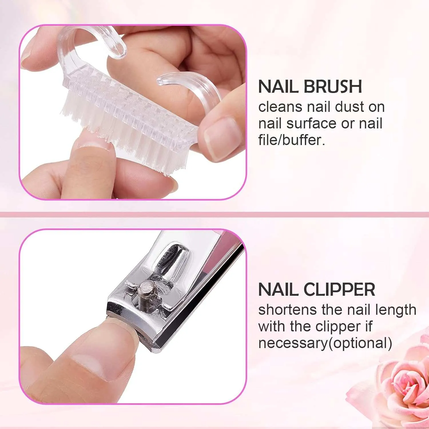 Makartt nagelvårdsset rosa 7 delar för nagelband