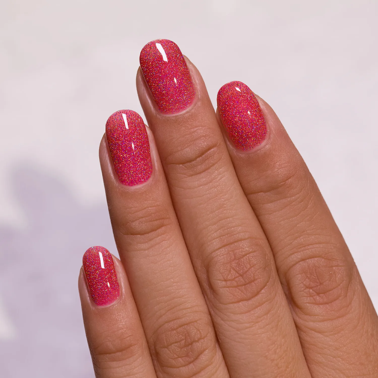ILNP Sunkissed nagellack vattenmelonrött holografiskt