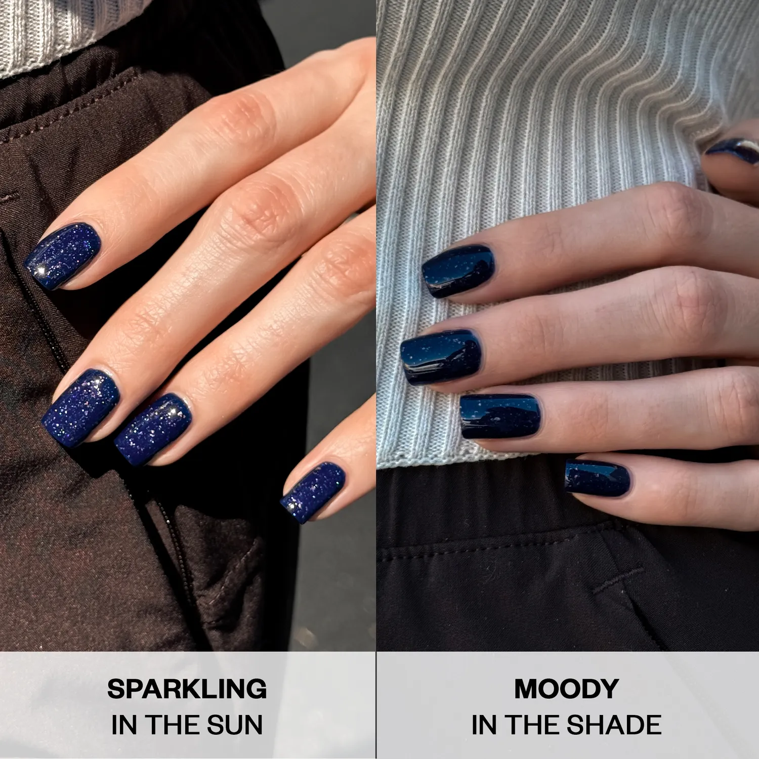ILNP First Edition nagellack indigo med kopparflakes