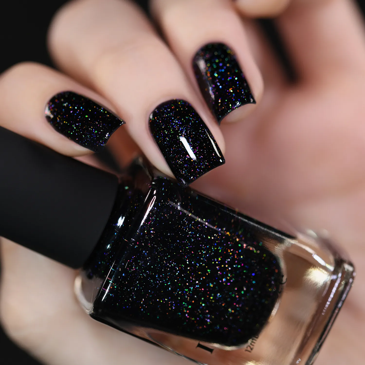 ILNP Party Bus nagellack svart jelly holo