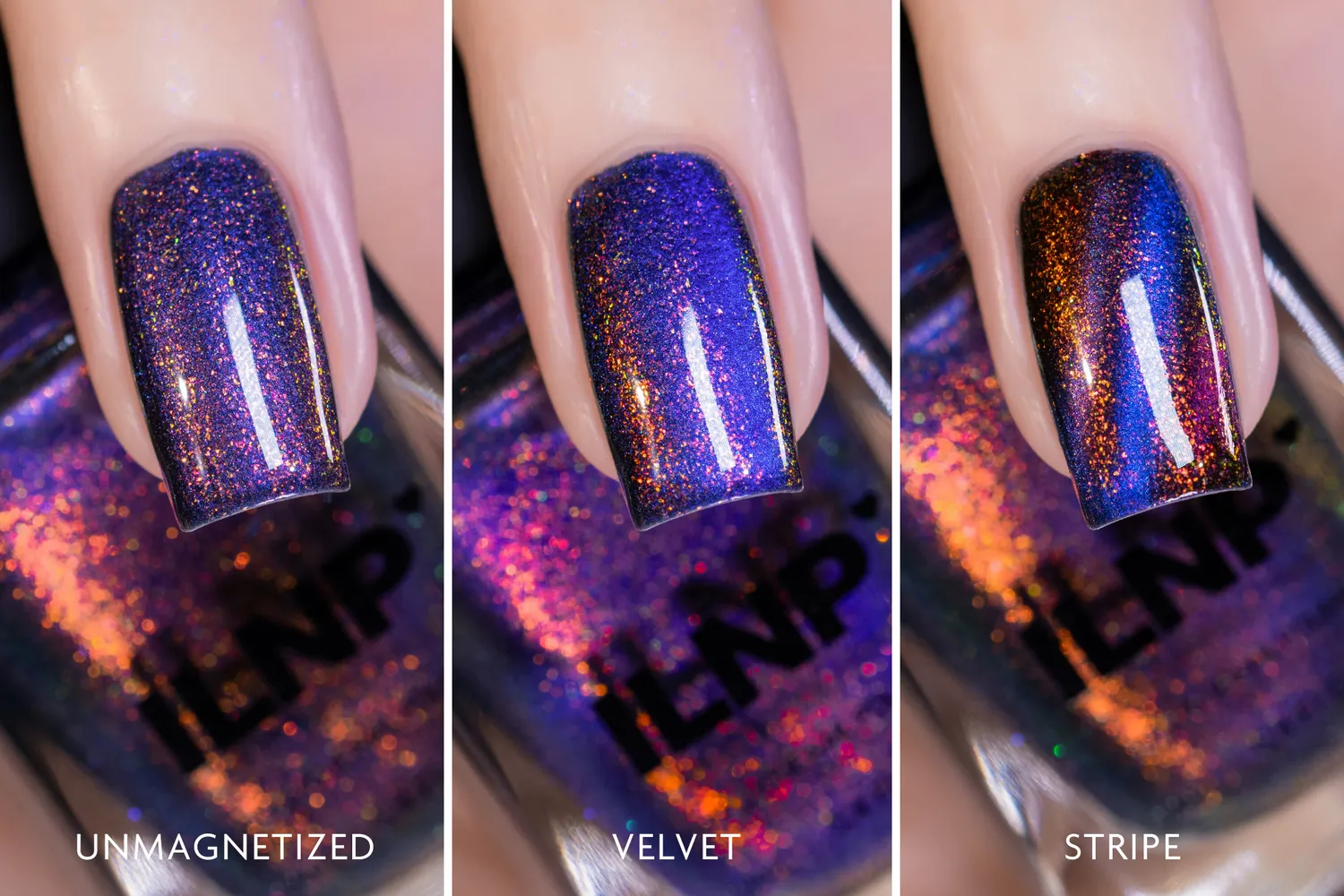 ILNP Twisted Distorted nagellack magnetisk blå