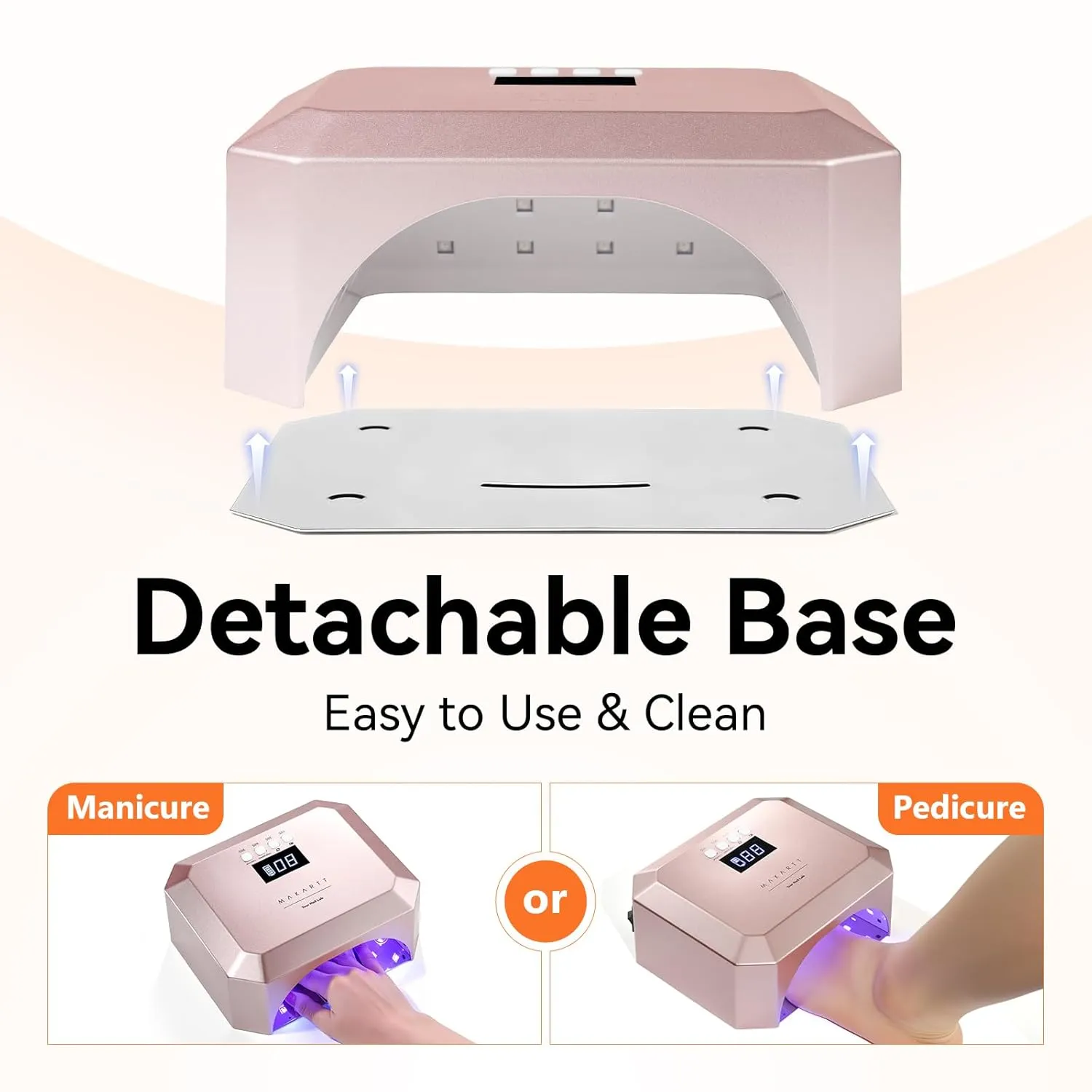 Makartt Rose Pink UV LED nagellampa 30 W rosa