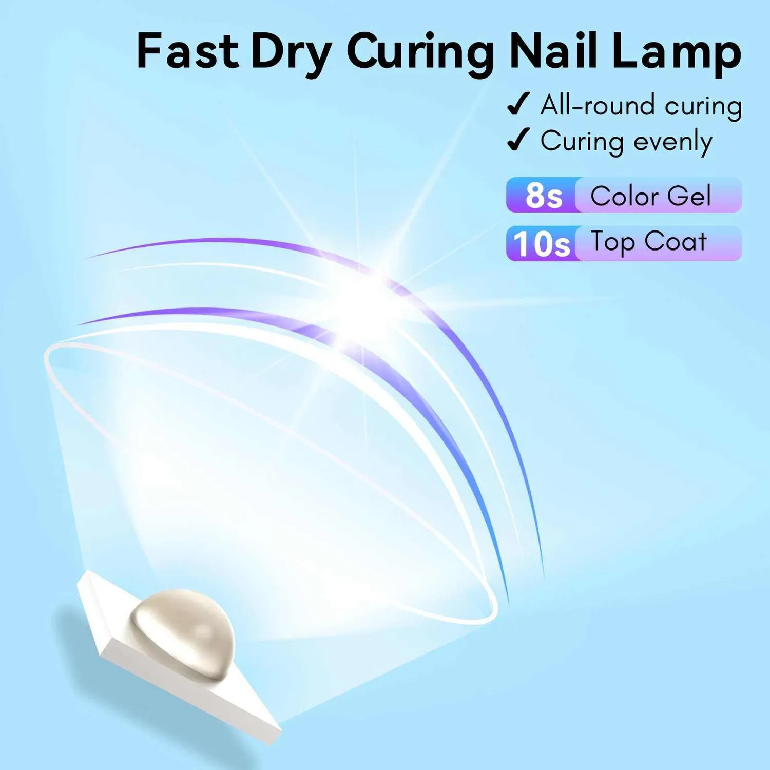 Makartt Mini Handheld LED nagellampa vit portabel
