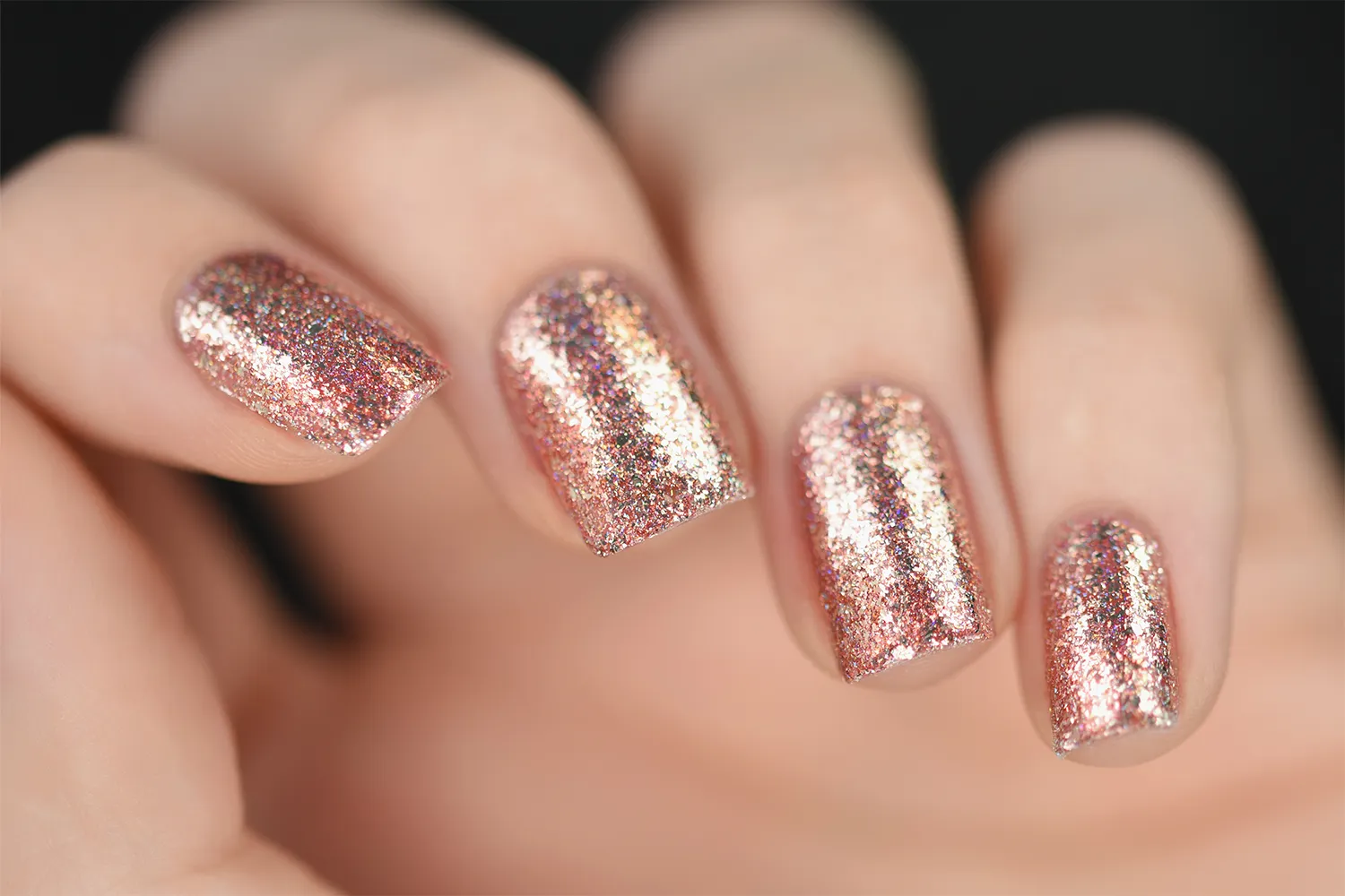 ILNP Juliette Ultra Metallics nagellack roséguld holografiskt