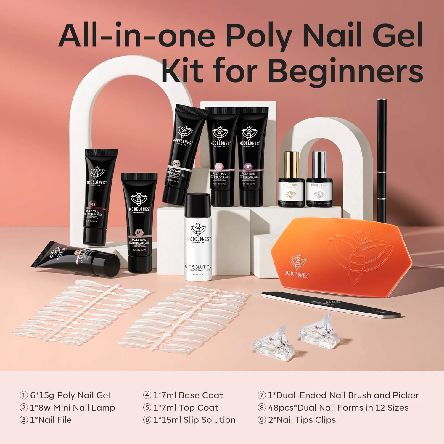 modelones Golden Fall polygelkit guld glitter