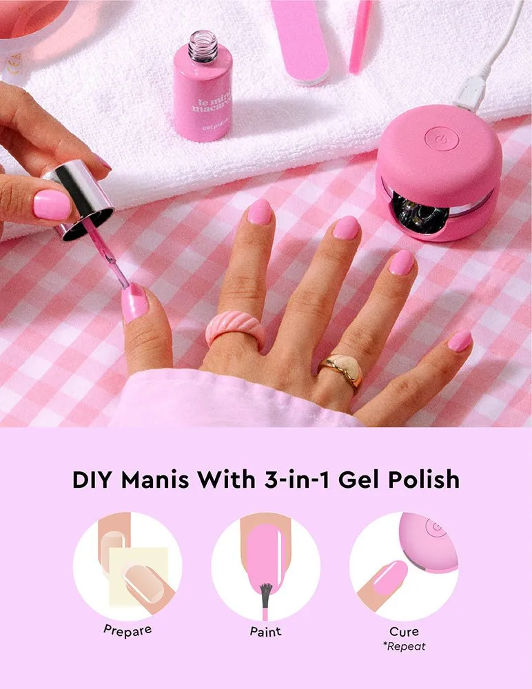 Le Mini Macaron Bubblegum Crush gelkit bubbelgumrosa