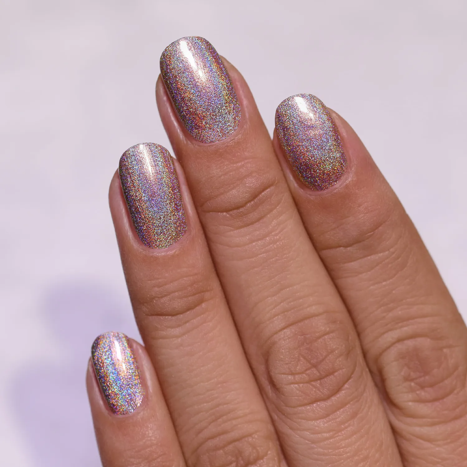 ILNP Ultra Holo Soft Focus nagellack beige holografiskt
