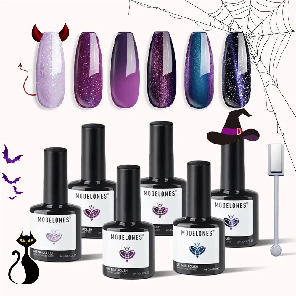 Modelones Cosmic Fantasy gellack 6-pack lila glitter