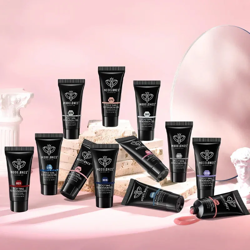 Modelones Modern Muse polygel set 12-pack krämig nude