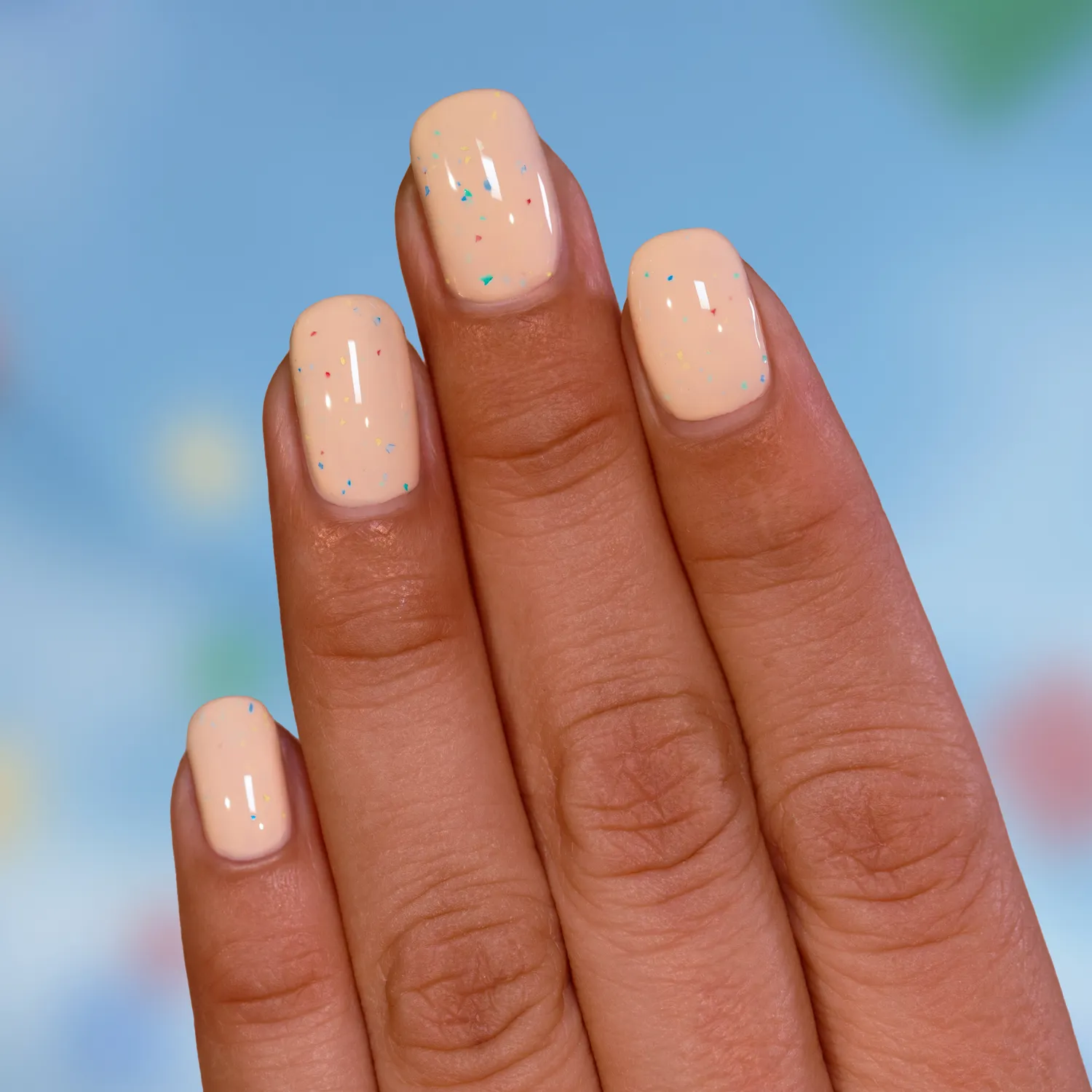 ILNP Building Blocks nagellack beige metallic flakes