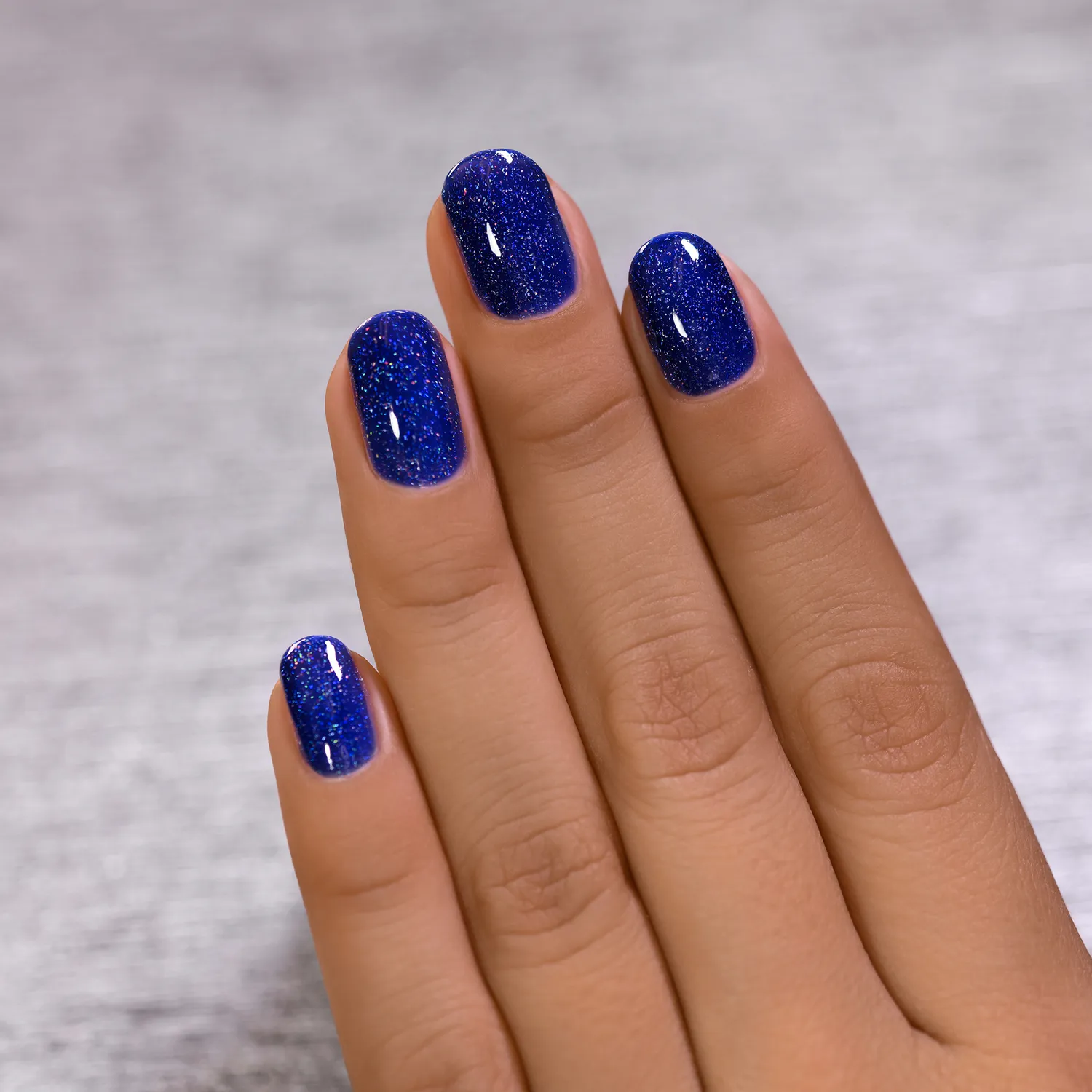ILNP At Sea Set Sail nagellack koboltblå holo jelly