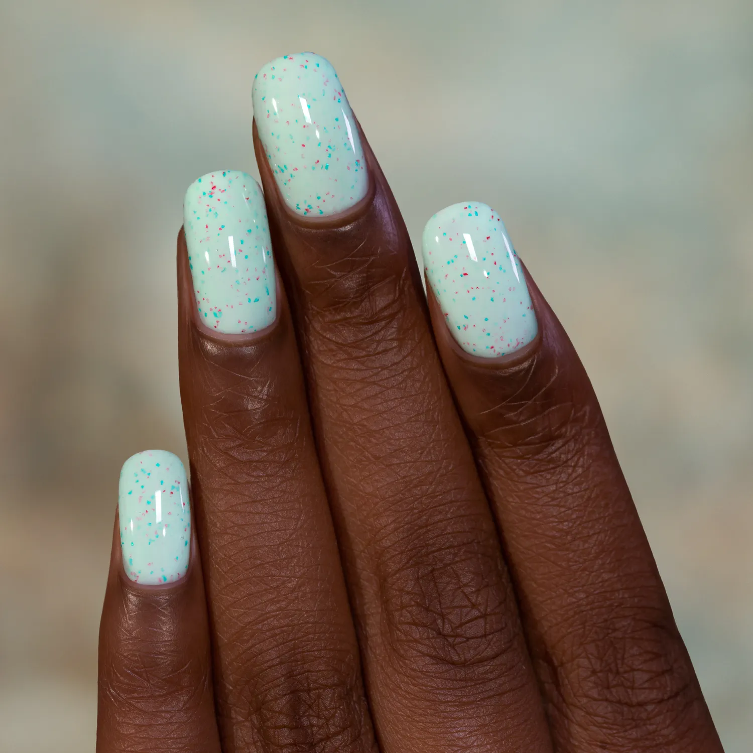 ILNP Santa’s Workshop Toyland nagellack mint röd grön flakes