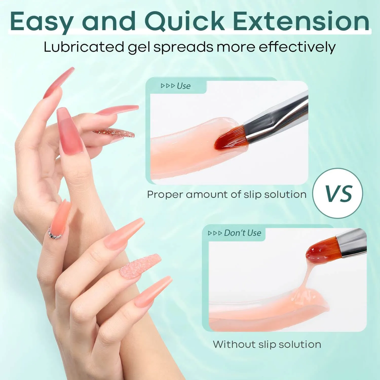 Modelones Poly Nail Gel Slip Solution kit 5 delar 120 ml