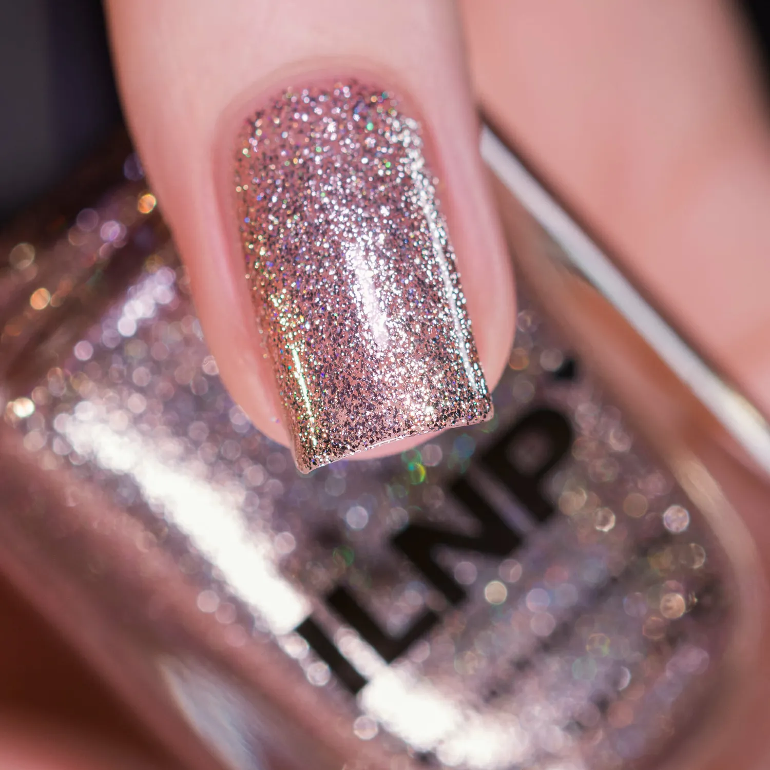 ILNP Sleigh Bells nagellack champagne metallic holo