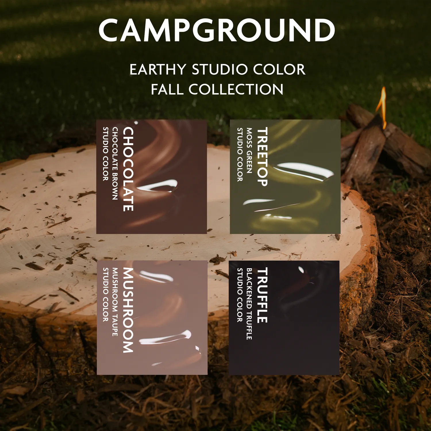 ILNP Campground nagellacksset 4-pack jordiga kräm