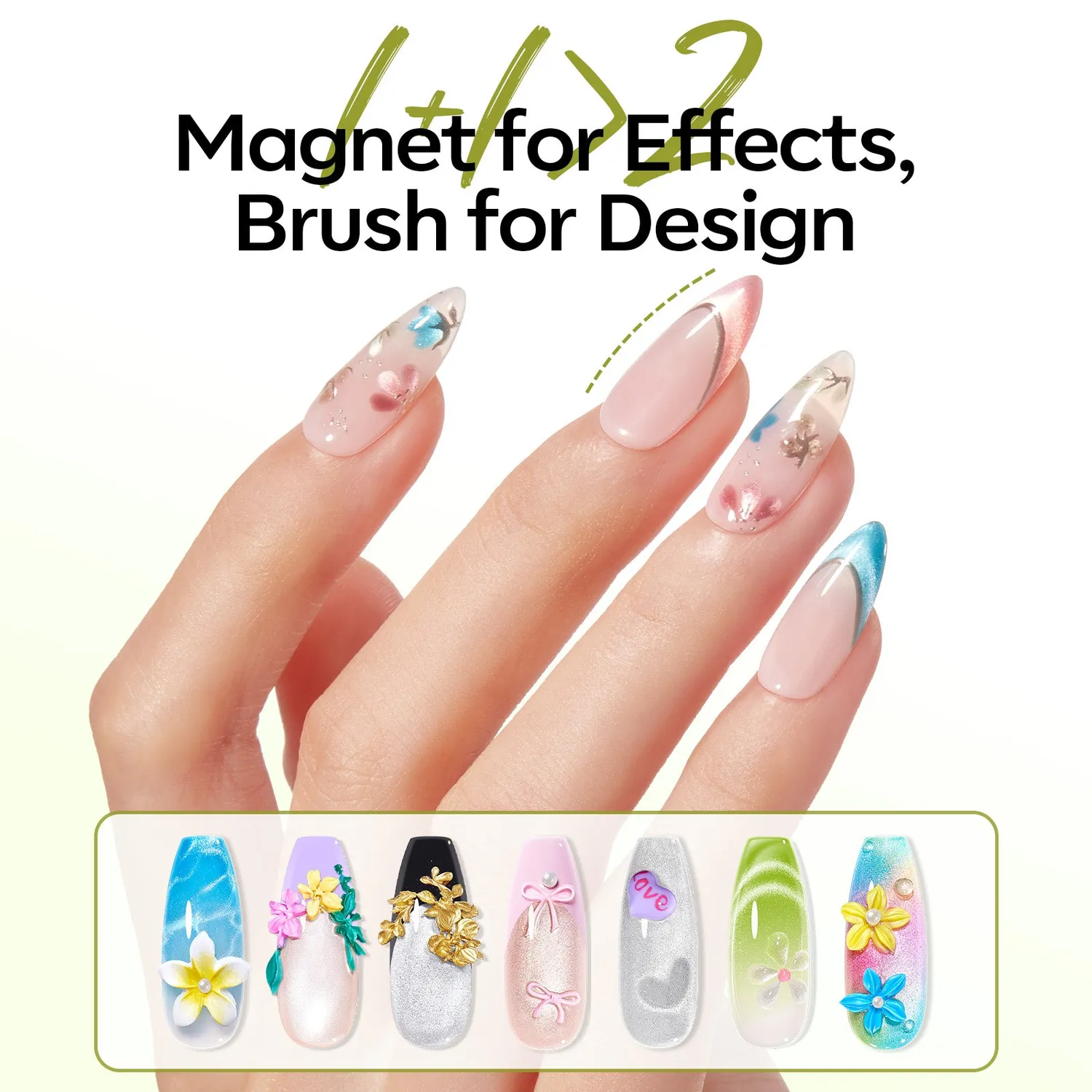 Modelones Cat Eye nagelkit magnet 6 delar cat eye