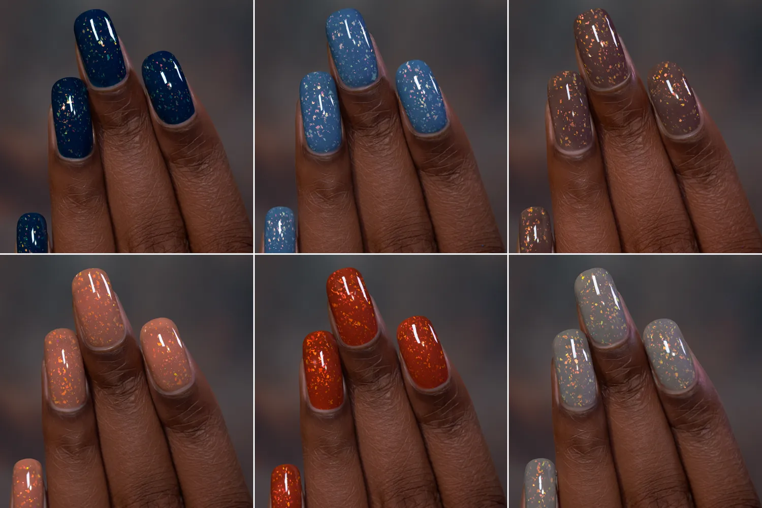 ILNP After The Rain nagellacksset 6-pack flakie shimmer