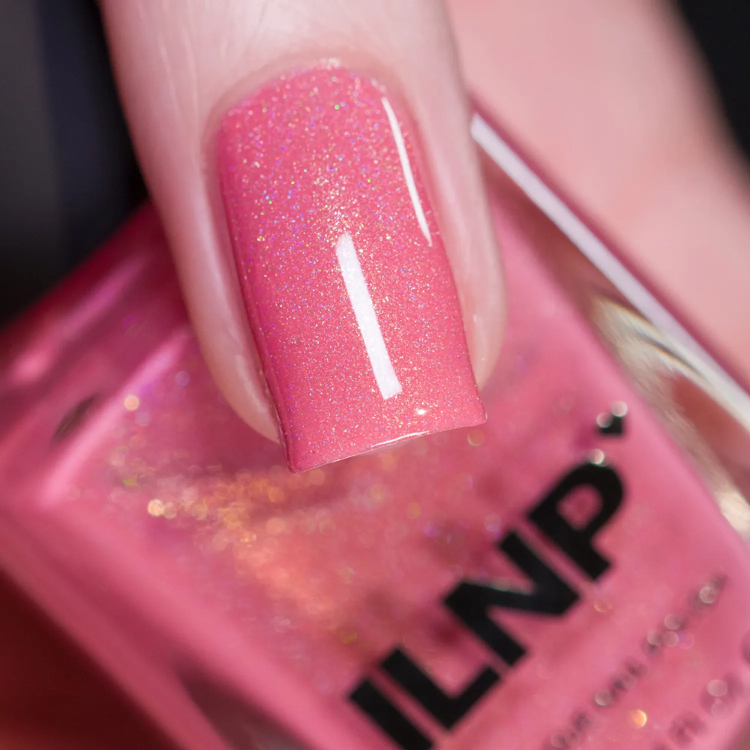 ILNP Cutie Pop nagellack rosa holografiskt
