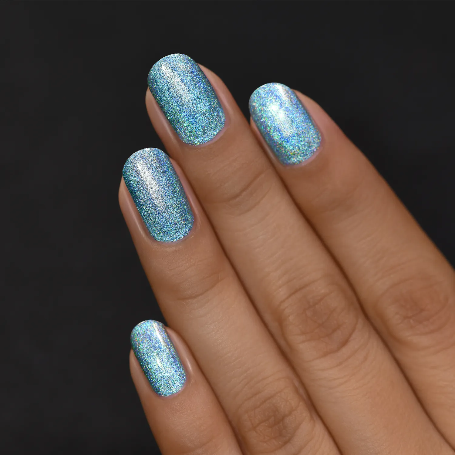 ILNP Aria nagellack holografiskt himmelsblått