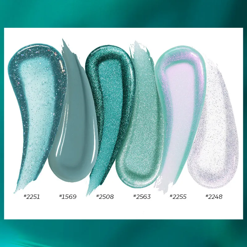 modelones cat eye gellackset grön HEMA-fri 6 färger