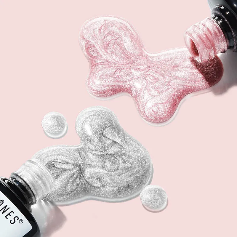modelones Galactic Pink cat eye gellack 2-pack rosa glitter