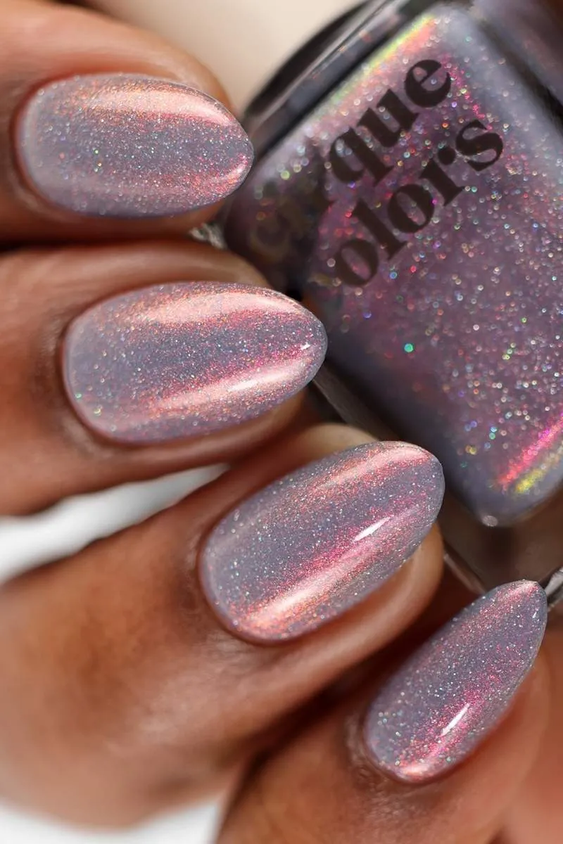 Cirque Colors Raincheck nagellack blågrått skimmer